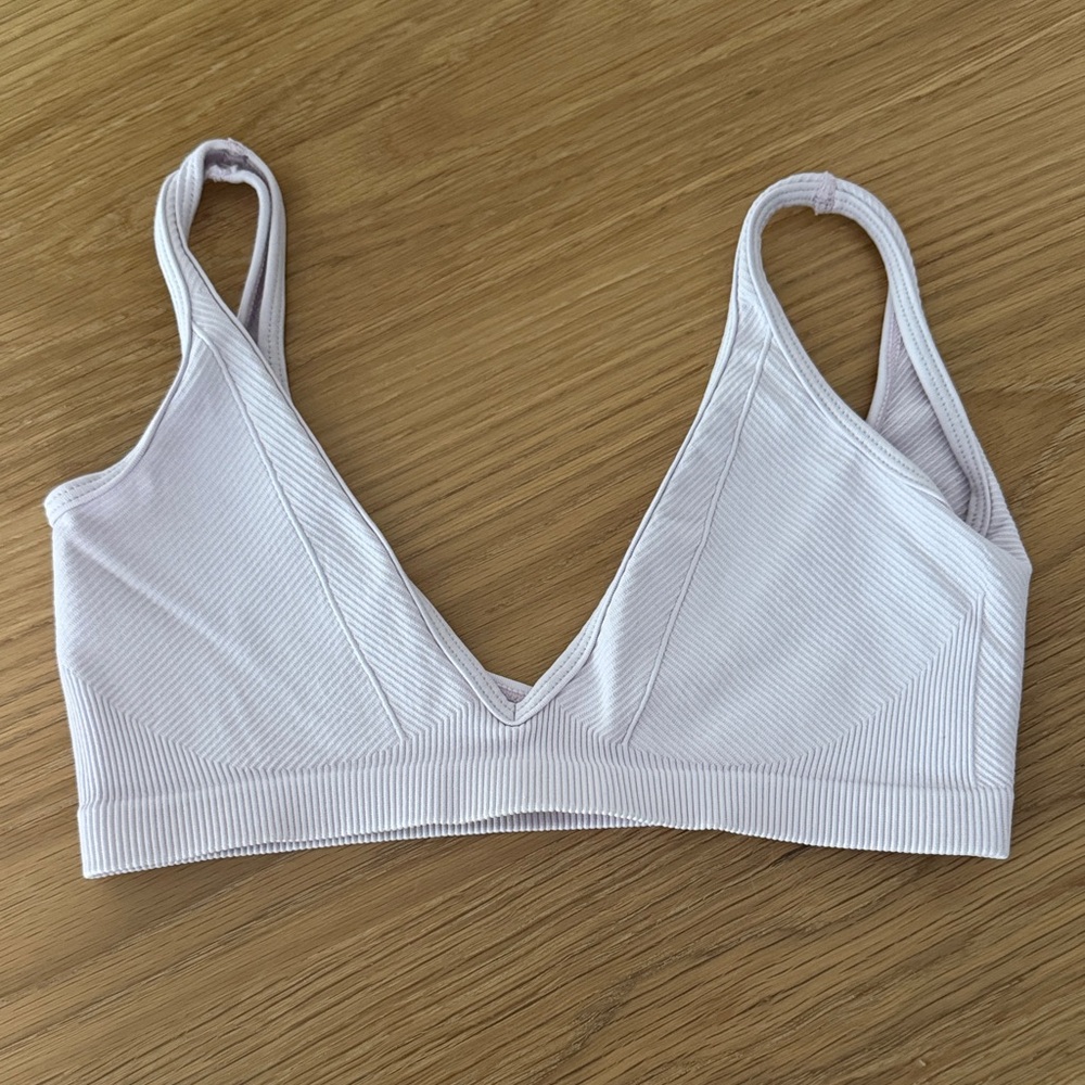 Adam Selman Women's Ribbed Bralette - lilac